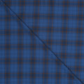 Blue and Red Tartan Bleu Shine Super 130's  Ariston Fabric - Rex Fabrics