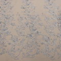 Grey Tulle with Heavy Floral Embroidery Fabric - Rex Fabrics