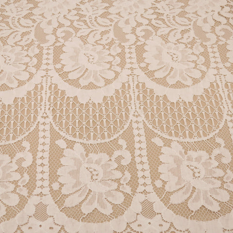 Off White Floral Embroidered Lace - Rex Fabrics