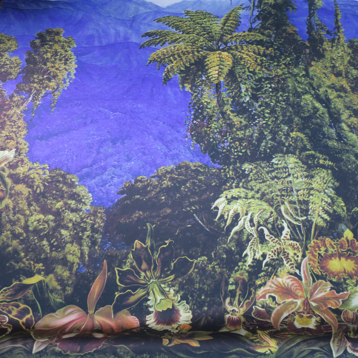 Costa Rica Landscape Printed Silk Charmeuse Fabric | Rex Fabrics