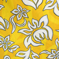 White Flowers on Yellow Background Printed Cotton Blended Broadcloth - Rex Fabrics