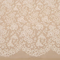 Ivory Floral Embroidered Corded Lace - Rex Fabrics