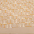 Ivory and Gold Squares Embroidered Tulle Lace - Rex Fabrics