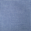 Navy Blue and White Shepards Check Cotton Blended Broadcloth - Rex Fabrics