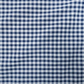Dark Navy and White Shepards Check Cotton Blended Broadcloth - Rex Fabrics