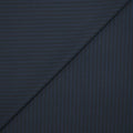 Navy Blue and Blue Striped Tasmanian Super 120's Wool Suiting Fabric - Rex Fabrics