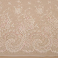 Ivory and Gold Floral Corded Embroidered Lace - Rex Fabrics