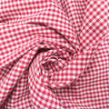 Red and White Shepards Check Cotton Blended Broadcloth - Rex Fabrics