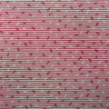 Fuchsia and White Stripe and Paisley Cotton Fabric - Rex Fabrics