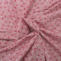 Fuchsia and White Stripe and Paisley Cotton Fabric - Rex Fabrics