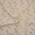 Ivory Abstract Circles Corded Guipure Lace - Rex Fabrics