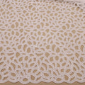 White Geometric Corded Guipure Lace - Rex Fabrics