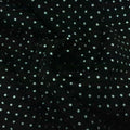 White Polka Dots on Black Cotton Blended Flannel - Rex Fabrics