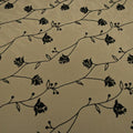 Black Tulle with Velvet Floral Design Embroidered Tulle Fabric - Rex Fabrics