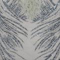 Silver Sequined Feathered Embroidered Tulle Fabric - Rex Fabrics