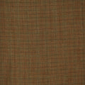 Brick Brown Windowpane Worsted Wool Suiting Fabric - Rex Fabrics