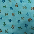 Dusty Blue Whiskers and Tails Printed Cotton - Rex Fabrics