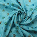 Dusty Blue Whiskers and Tails Printed Cotton - Rex Fabrics