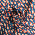 Orange Seahorses on Navy Background Printed Cotton - Rex Fabrics