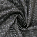 Black Lattice Diamond Textured Brocade Fabric - Rex Fabrics
