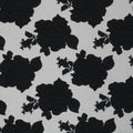 Black and White Floral Textured Brocade Fabric - Rex Fabrics