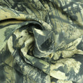 Olive Green Leaves on a Green Background Printed Cotton - Rex Fabrics