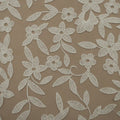 Off White Tulle with  Off White  Floral Design Embroidered Fabric - Rex Fabrics