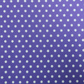 White Polka Dots on Purple Background Printed Cotton - Rex Fabrics