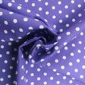 White Polka Dots on Purple Background Printed Cotton - Rex Fabrics