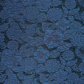Navy Blue on Black Background Textured Brocade Fabric - Rex Fabrics