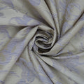 Ivory and Lilac Floral Modern Textured Brocade Fabric - Rex Fabrics