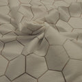 White Tulle  With  Geometric Design Embroidered Fabric - Rex Fabrics