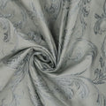 Silver Floral Abstract Brocade Fabric - Rex Fabrics