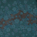 Teal Floral Textured Brocade Fabric - Rex Fabrics