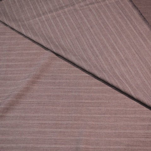 Brown Stripe Wool Loro Piana Fabric - Rex Fabrics