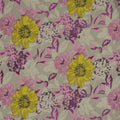Silver Blush and Yellow Florals Brocade Fabric - Rex Fabrics