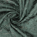 Metallic Green Abstract Textured Brocade Fabric - Rex Fabrics