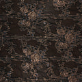 Bronze and Black Floral Abstract Textured Brocade Fabric - Rex Fabrics