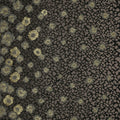 Gold and Taupe Floral on  Black Abstract Textured Brocade Fabric - Rex Fabrics