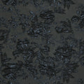 Black Metallic Florals on Black Background Brocade Fabric - Rex Fabrics