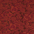 Red and Coral Floral Abstract Textured Brocade Fabric - Rex Fabrics