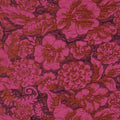 Fuchsia and Red Florals Textured Brocade Fabric - Rex Fabrics