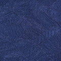 Dark Blue Abstract Leaves Textured Brocade Fabric - Rex Fabrics