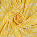 Yellow and Ivory Zebra Textured Brocade Fabric - Rex Fabrics