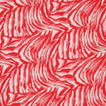 Red and Ivory Zebra Textured Brocade Fabric - Rex Fabrics