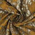 Mustard Green and Gold Abstract Textured Brocade Fabric - Rex Fabrics