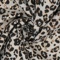 Gold and Black Animal Print on Beige Brocade Fabric - Rex Fabrics