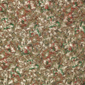 Red, Gold and Green Floral Brocade Fabric - Rex Fabrics