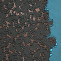 Dark Teal Abstract Panel Brocade Fabric - Rex Fabrics