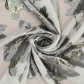 Greyrock Inn Silver Metallic Florals Brocade Fabric - Rex Fabrics